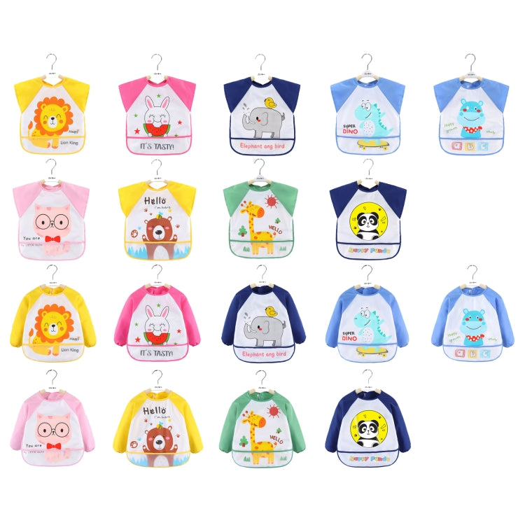 2 PCS Baby Eating Gown Children Waterproof Apron, Colour: Long-sleeved Deer(100cm)