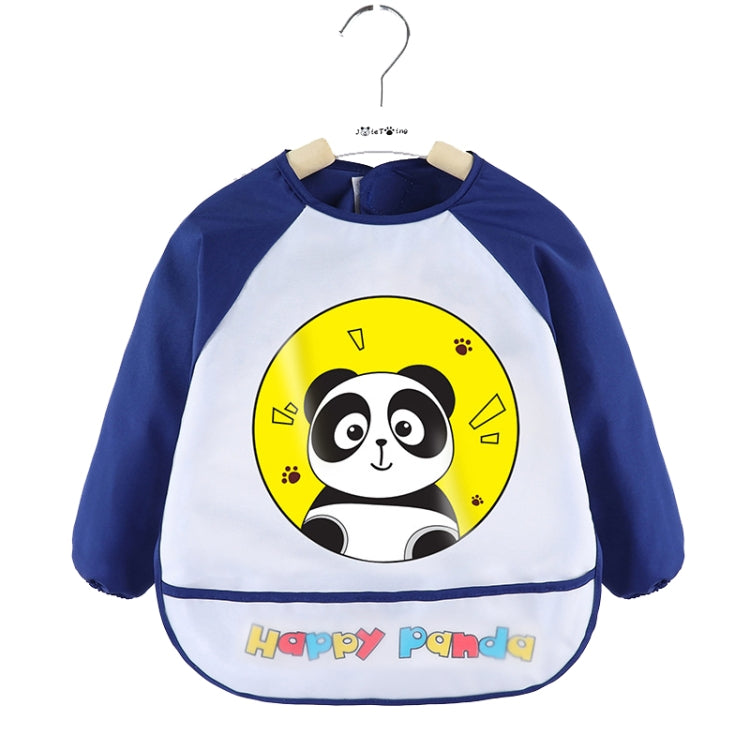 2 PCS Baby Eating Gown Children Waterproof Apron, Colour: Long-sleeved Panda(110cm)