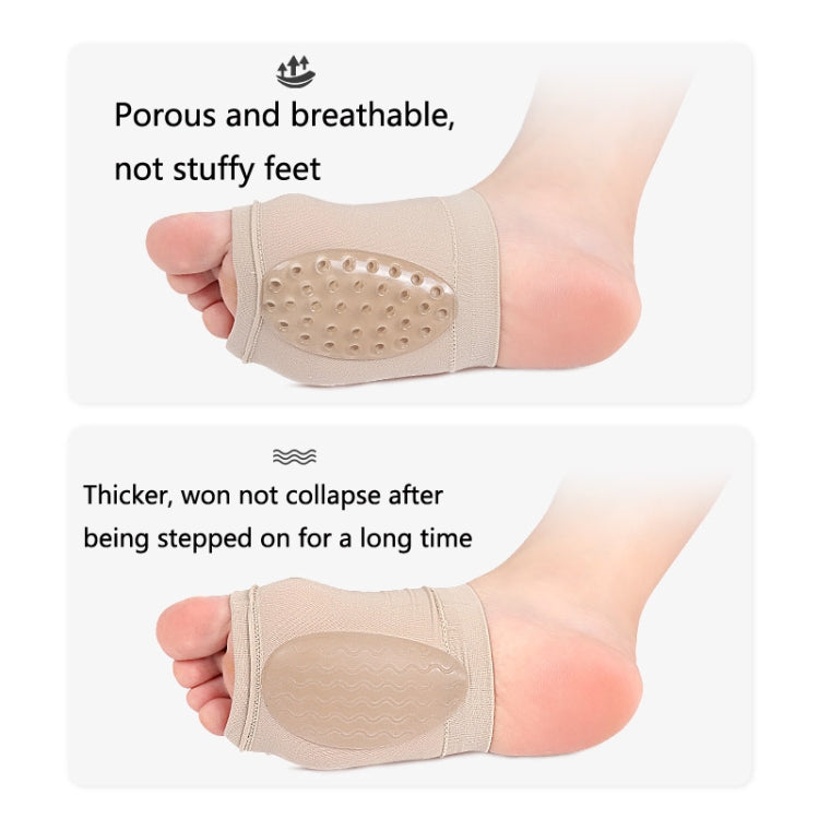 2 Pairs Elastic Bandage Bow Socks Flat Foot Sports Non-Slip SEBS Arch Orthotic Pad Breathable Hole Foot Heart Pad, Size: Free Size