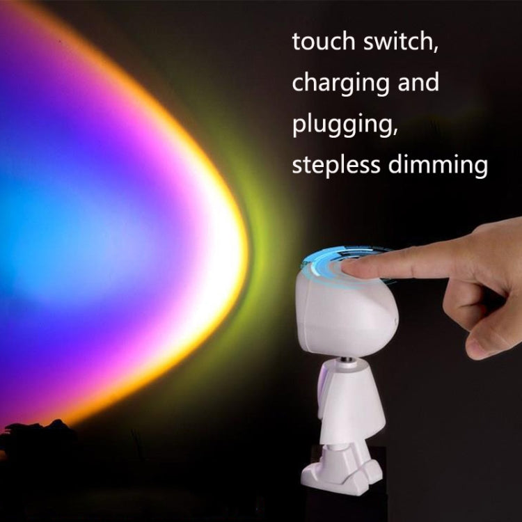 Mini Astronaut Robot Sunset Light Sunset Projection Light Atmosphere Light, Power Spec: Rechargeable