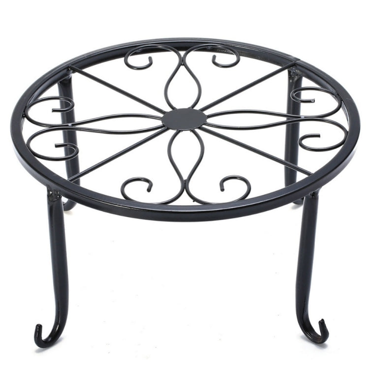 4 PCS Garden Decorative Flower Pot Display Shelf Rack(Black)