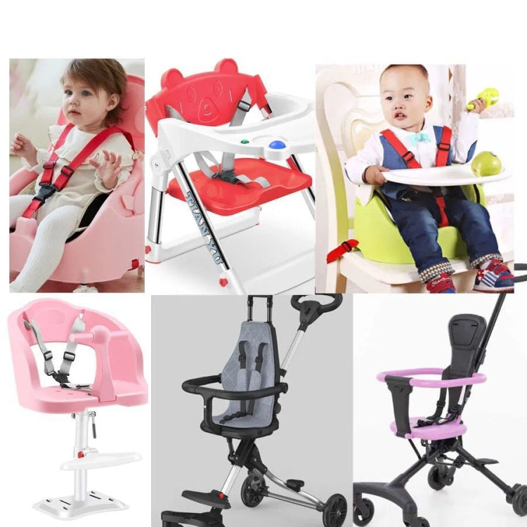 Baby Dining Chair Stroller Safety Strap Five-Point  Type A Version + Fixed Strap + Thick Shoulder Pad + Large Crotch Protector