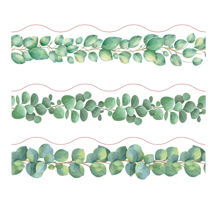 CM2108004 Border Sticker Eucalyptus Leaf Sticker Bulletin Board Blackboard Sticker, Size: 20mx7cm