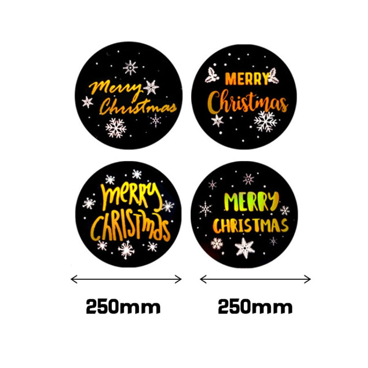 F06 Black Hot Stamping Christmas Gift Decoration Sticker Label, Size: 2.5cm