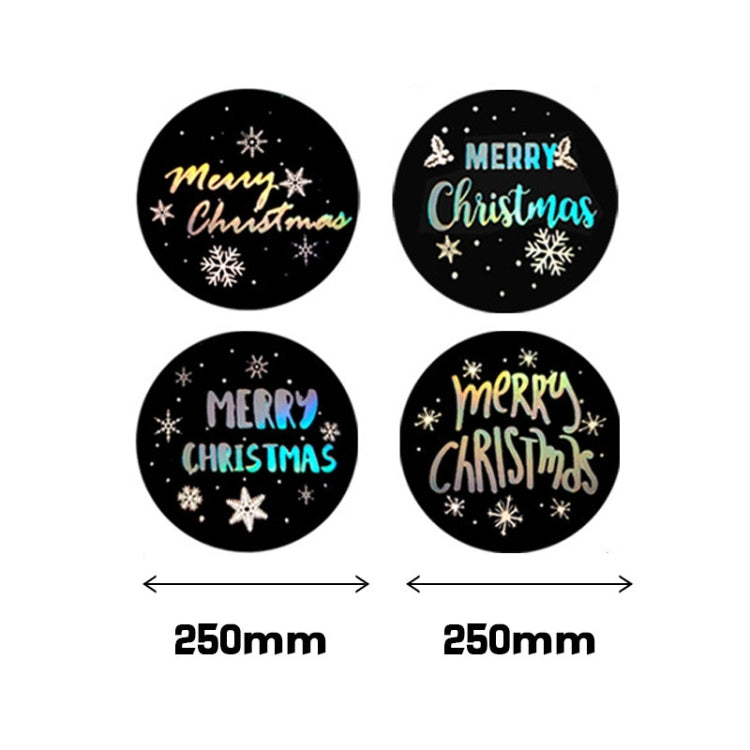 F06 Black Hot Stamping Christmas Gift Decoration Sticker Label, Size: 2.5cm