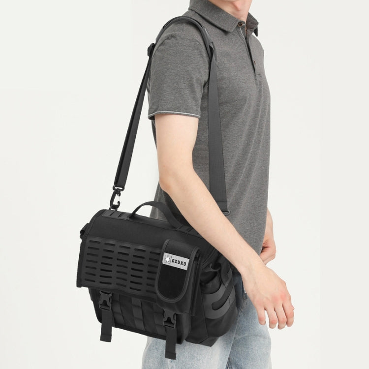Ozuko 9445 Men Oxford Cloth Messenger Bag Outdoor Waterproof Function Messenger Bag