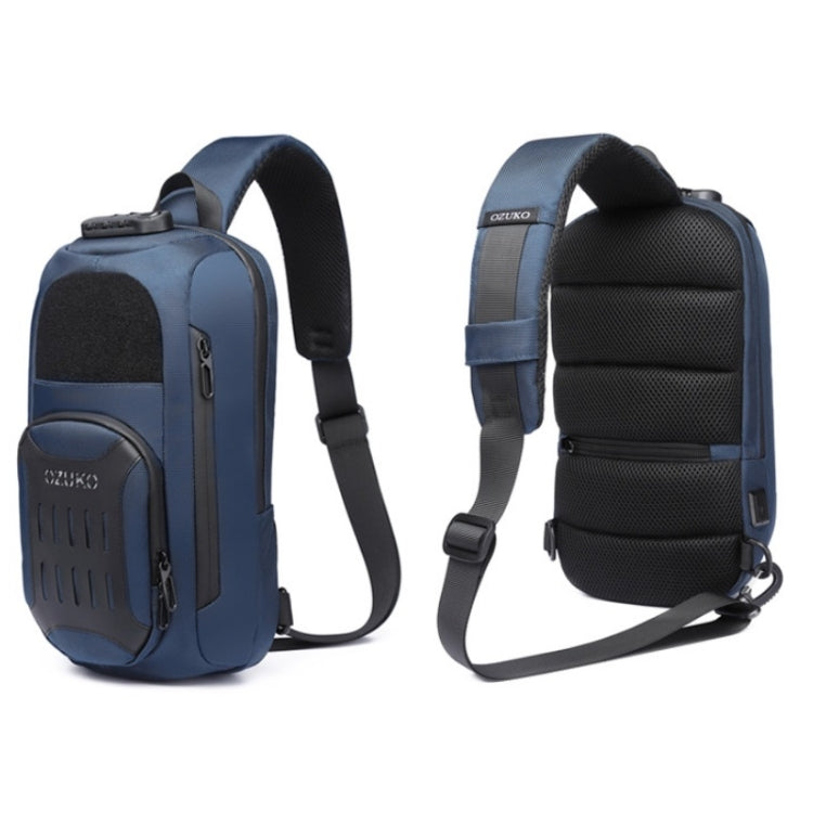Ozuko 9361 Men Multifunctional Waterproof Crossbody Motorcycle Chest Bag