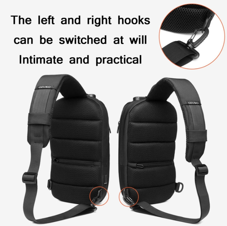 Ozuko 9361 Men Multifunctional Waterproof Crossbody Motorcycle Chest Bag