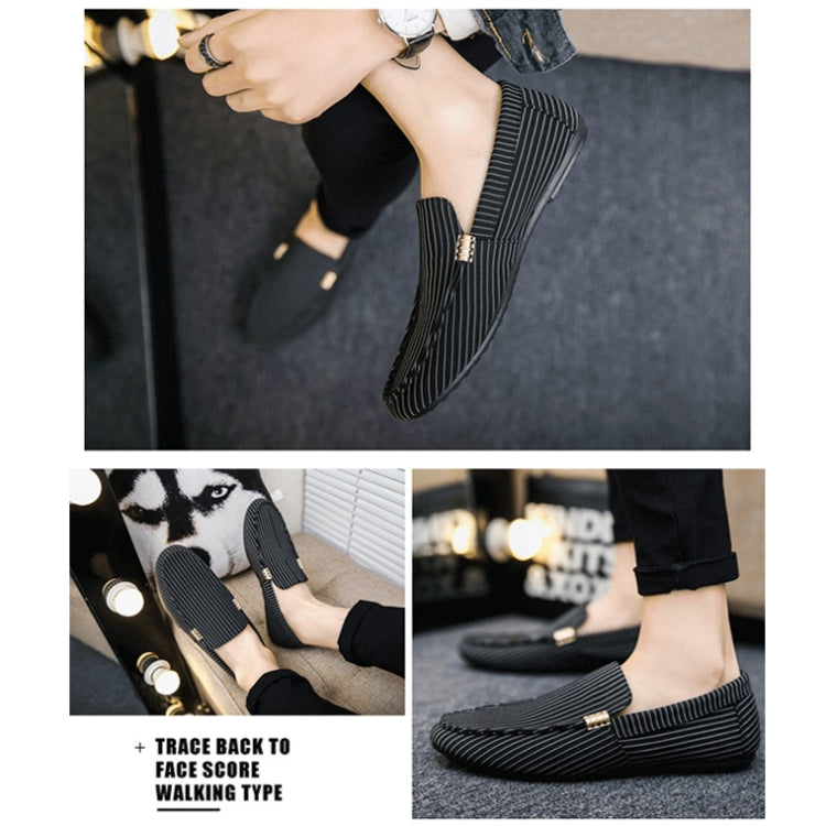 Man Casual Canvas Shoes One-Legged Lazy Cloth Shoes, Size: 43