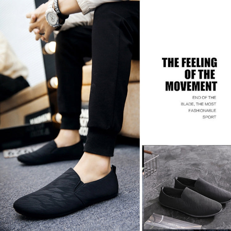 Man Casual Canvas Shoes One-Legged Lazy Cloth Shoes, Size: 44