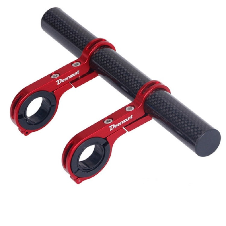 DEEMOUNT Bicycle Handlebar Extension Frame Flashlight Bracket, Specification:Red Carbon Fiber Tube