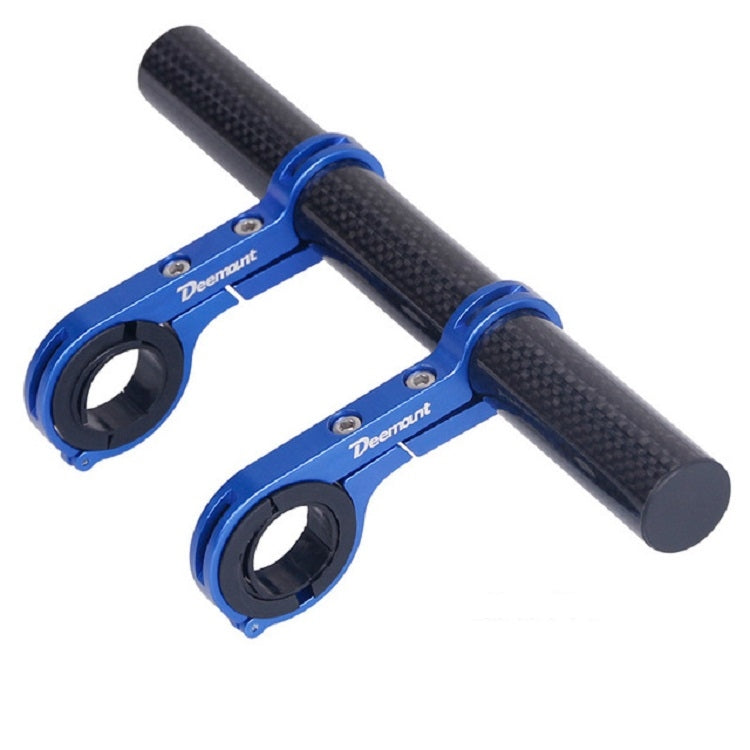 DEEMOUNT Bicycle Handlebar Extension Frame Flashlight Bracket, Specification:Blue Carbon Fiber Tube
