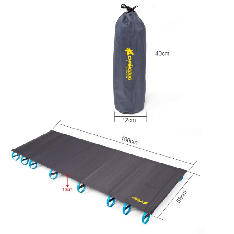 Outdoor Folding Camping Mat Ultralight Single Bed Cot Sturdy Portable Sleeping Bed, Size: 180x58cm