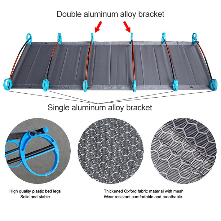 Outdoor Folding Camping Mat Ultralight Single Bed Cot Sturdy Portable Sleeping Bed, Size: 180x58cm
