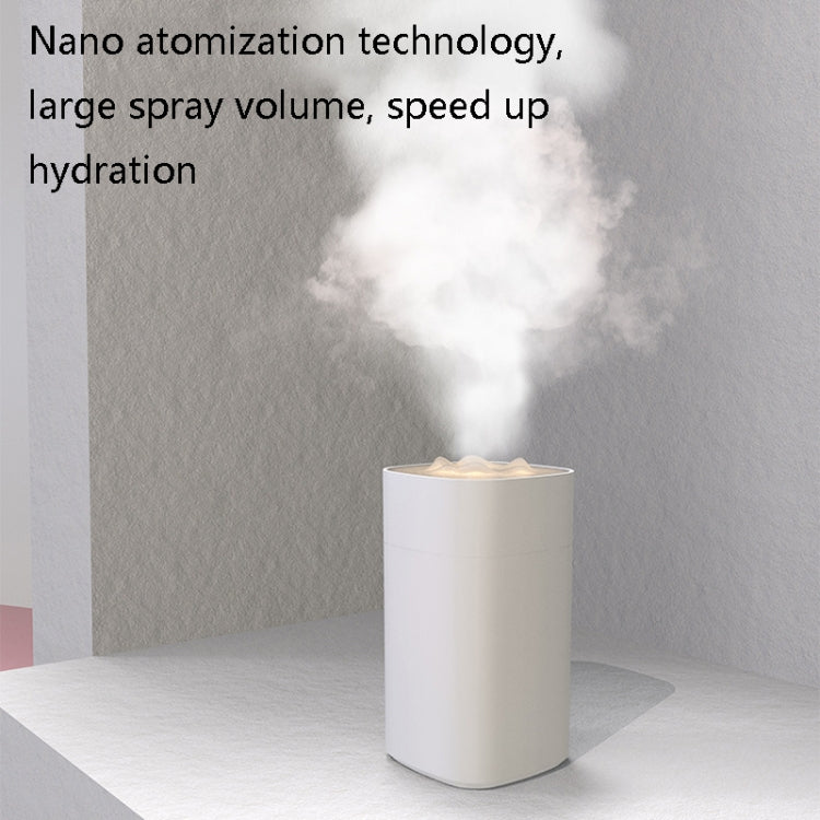 S1 Power Plug-in Spray Ultrasonic Humidifier Snow Mountain Night Light Negative Ion Humidifier(White)