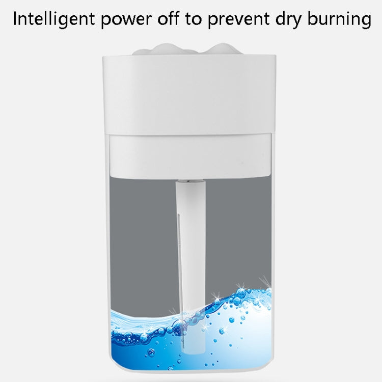 S1 Power Plug-in Spray Ultrasonic Humidifier Snow Mountain Night Light Negative Ion Humidifier(White)