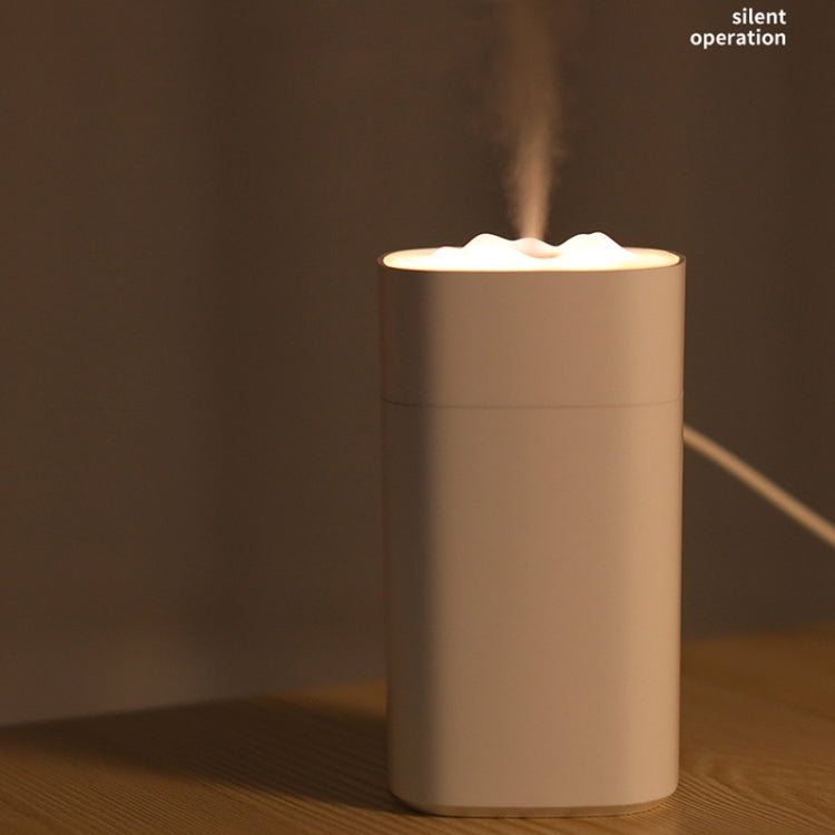 S1 Power Plug-in Spray Ultrasonic Humidifier Snow Mountain Night Light Negative Ion Humidifier(White)