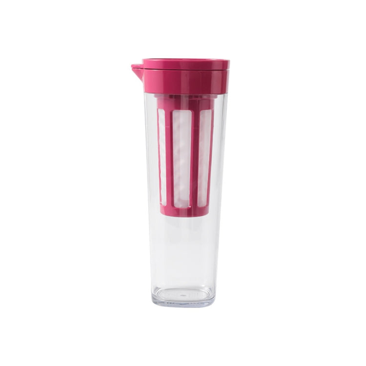 1100ml Household Plastic Sealed Portable Cold Kettle With Tea Drain(Red)