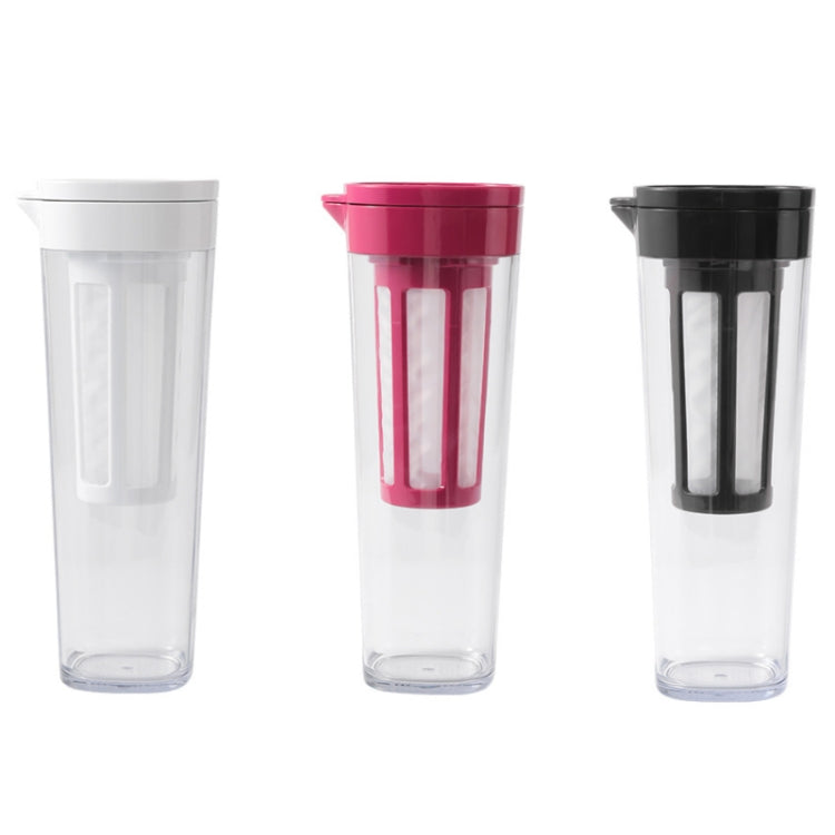 1100ml Household Plastic Sealed Portable Cold Kettle With Tea Drain(Red)