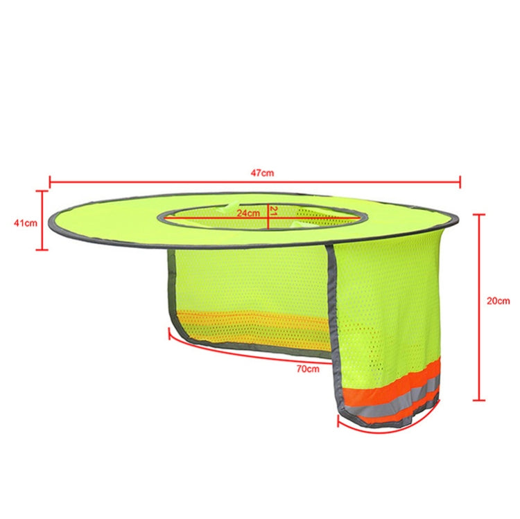 Construction Site Outdoor Construction Foldable Reflective Safety Sun Hat, Size: One Size