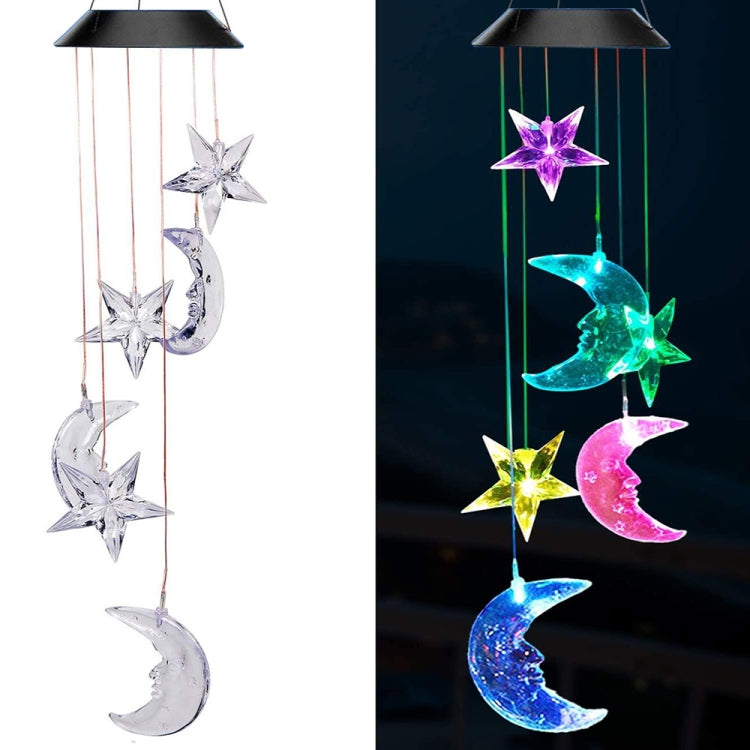 Outdoor Colorful LED Solar Wind Chime Light Garden Park Decorative Waterproof Light