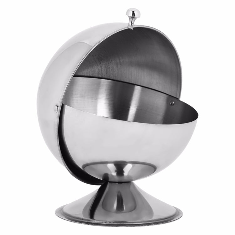 Stainless Steel Kitchen Spherical Sugar Cup Reversible Seasoning Jar Solid Seasoning Box, Specification: D13.5 x H16cm