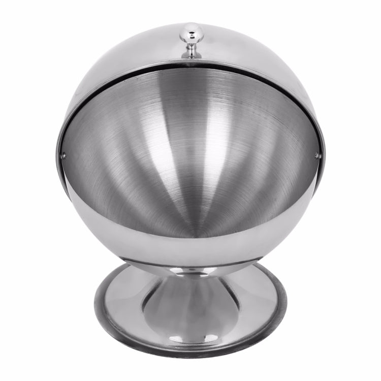 Stainless Steel Kitchen Spherical Sugar Cup Reversible Seasoning Jar Solid Seasoning Box, Specification: D13.5 x H16cm