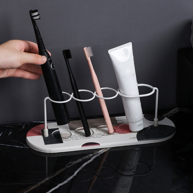 Washing Table Diatom Mud Absorbent Coaster Bathroom Countertop Electric Toothbrush Holder, Sizeï¼š Small