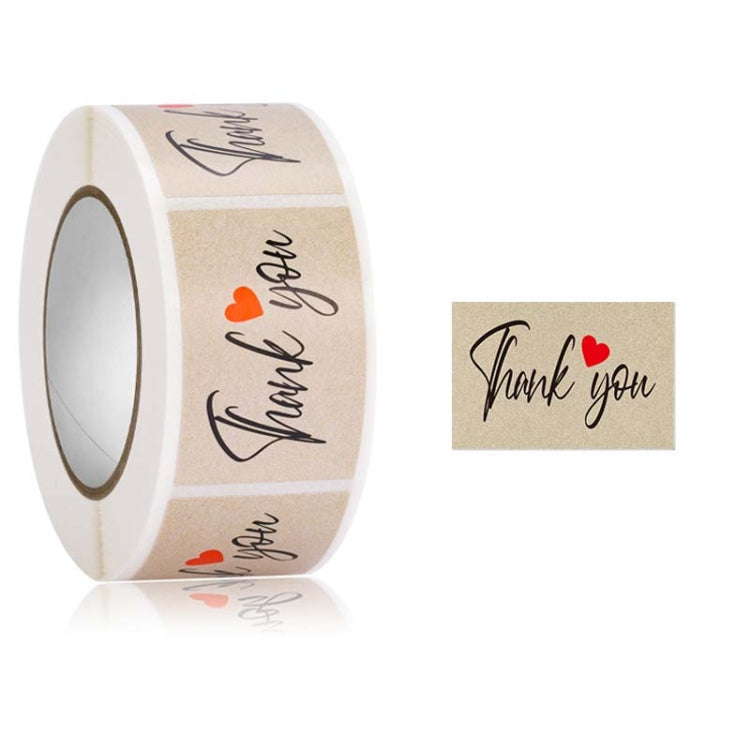 5 Rolls Thank You Label Seal Decoration Sticker, Size: 2.5x3.7cm