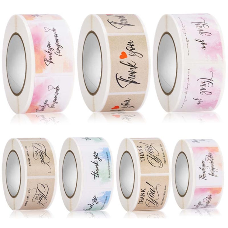 5 Rolls Thank You Label Seal Decoration Sticker, Size: 2.5x3.7cm