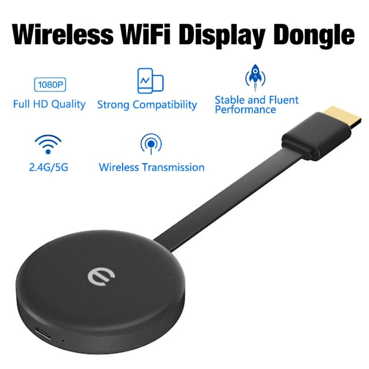 C13 2.4G/5G 1080P Wireless Display Dongle TV Stick TV Receiver Mobile Screen Adapter(Black)
