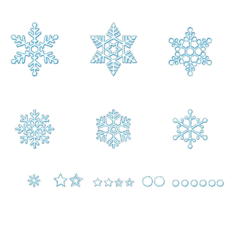 10 PCS Christmas Decoration Electrostatic Snowflake Sticker