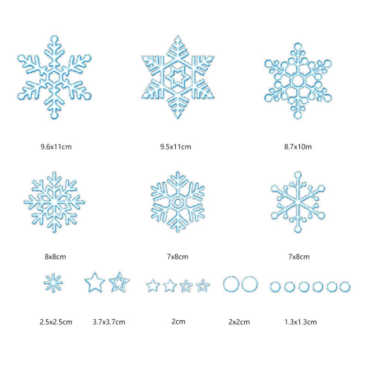 10 PCS Christmas Decoration Electrostatic Snowflake Sticker