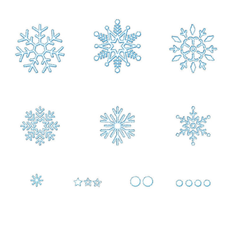 10 PCS Christmas Decoration Electrostatic Snowflake Sticker