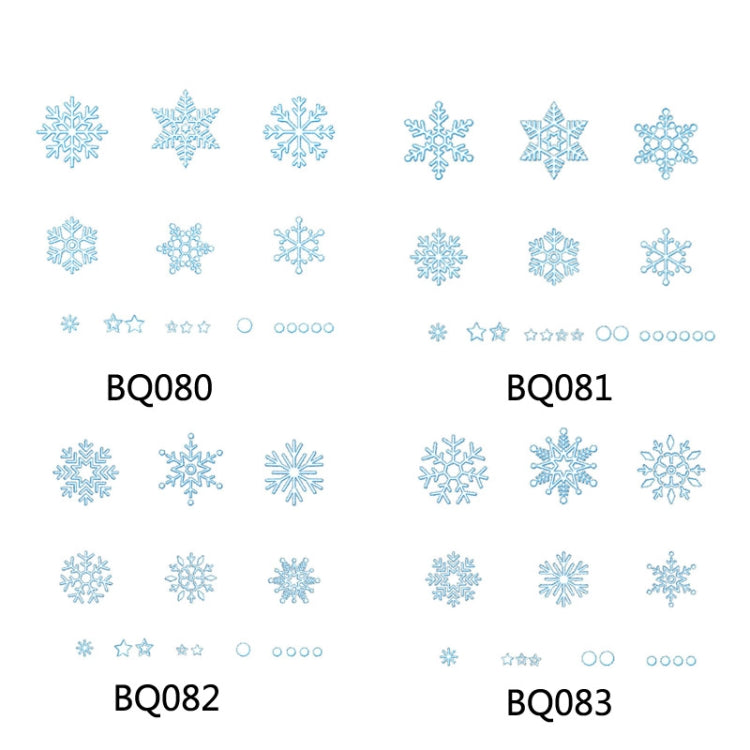 10 PCS Christmas Decoration Electrostatic Snowflake Sticker