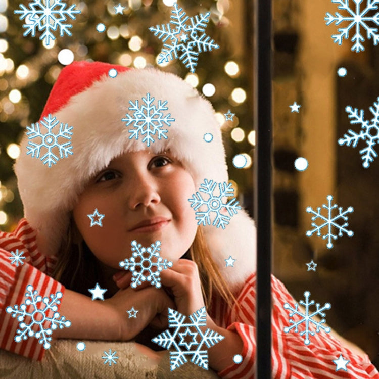 10 PCS Christmas Decoration Electrostatic Snowflake Sticker