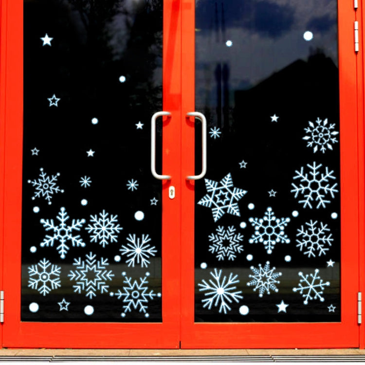 10 PCS Christmas Decoration Electrostatic Snowflake Sticker