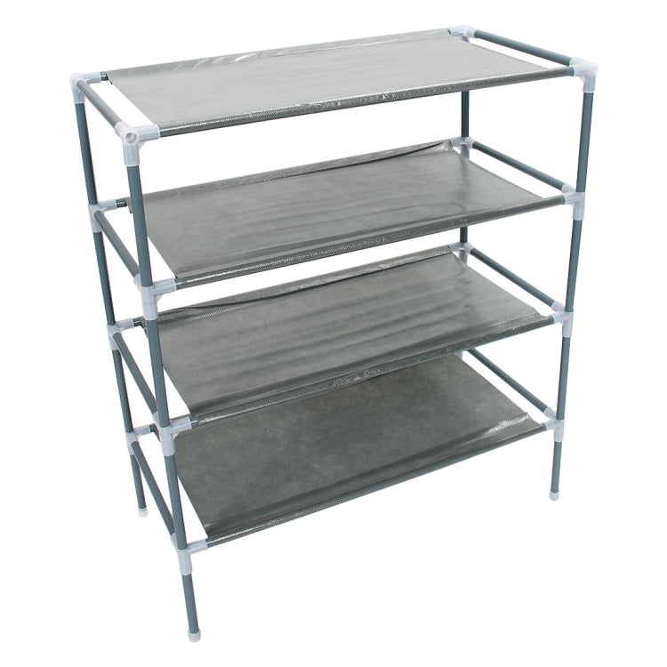 Creative Multi-layer Non-woven Multifunctional Simple Shoe Rack Storage Rack Dormitory Shoes Rack, Size:Gray 5 Layers