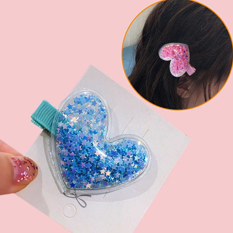 Fantasy Color Transparent Quicksand Star Hairpin Transparent Love Headdress Colorful BB Clip