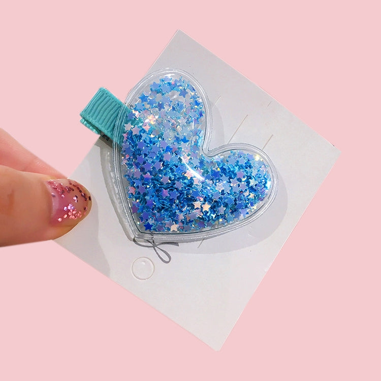 Fantasy Color Transparent Quicksand Star Hairpin Transparent Love Headdress Colorful BB Clip