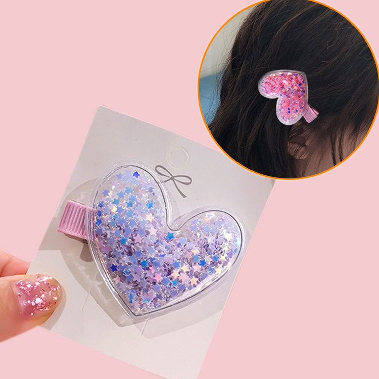Fantasy Color Transparent Quicksand Star Hairpin Transparent Love Headdress Colorful BB Clip
