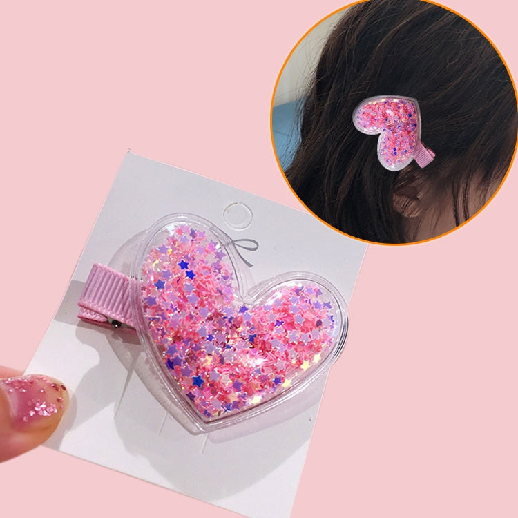 Fantasy Color Transparent Quicksand Star Hairpin Transparent Love Headdress Colorful BB Clip