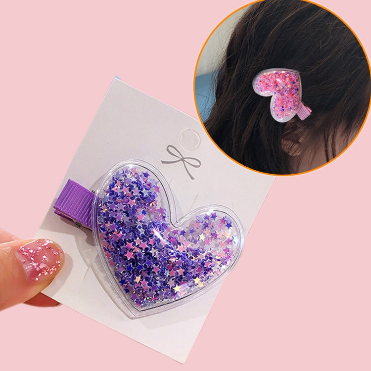 Fantasy Color Transparent Quicksand Star Hairpin Transparent Love Headdress Colorful BB Clip