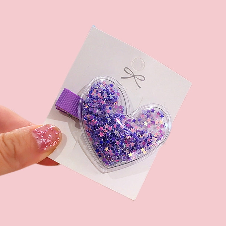 Fantasy Color Transparent Quicksand Star Hairpin Transparent Love Headdress Colorful BB Clip