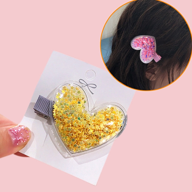 Fantasy Color Transparent Quicksand Star Hairpin Transparent Love Headdress Colorful BB Clip