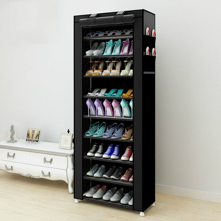 Non-woven Fabrics Large Shoe Rack Organizer Removable Shoes Storage Cabinet Furniture for Home, Row:Single Row