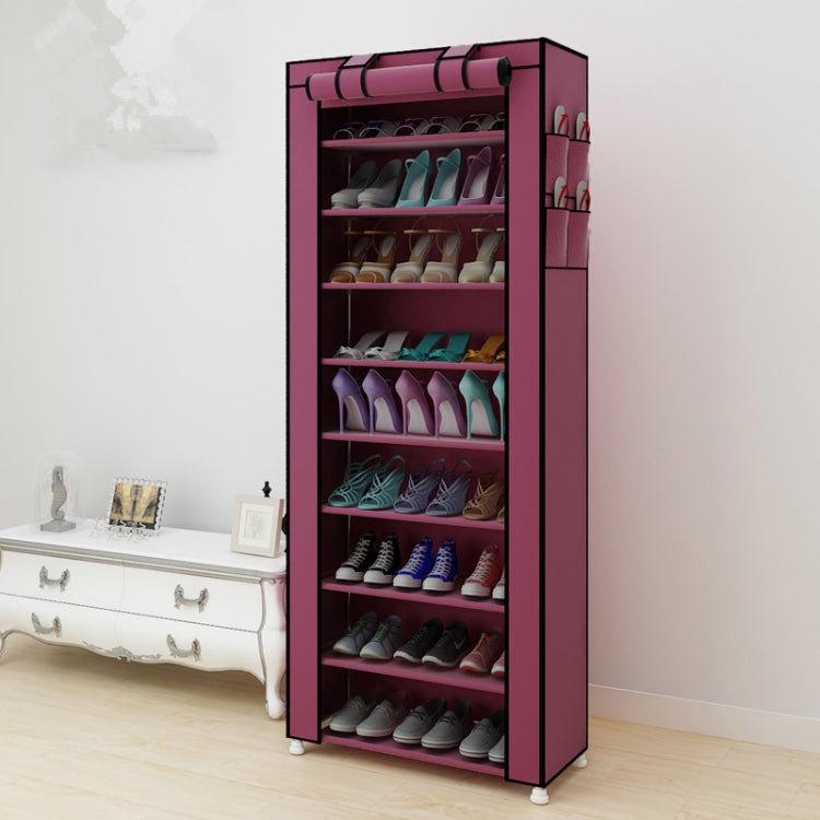 Non-woven Fabrics Large Shoe Rack Organizer Removable Shoes Storage Cabinet Furniture for Home, Row:Single Row