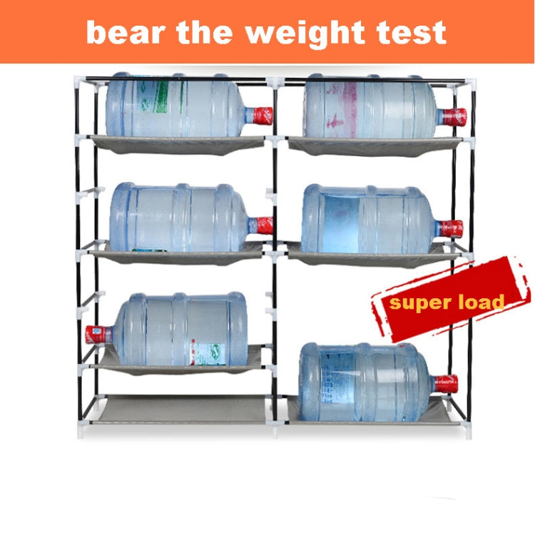 Non-woven Fabrics Large Shoe Rack Organizer Removable Shoes Storage Cabinet Furniture for Home, Row:Double Row