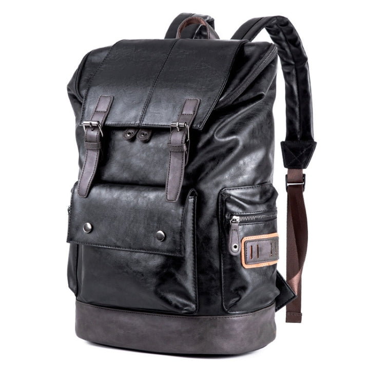 9805 Men Outdoor Casual Shoulders Bag Travel Backpack(Black)