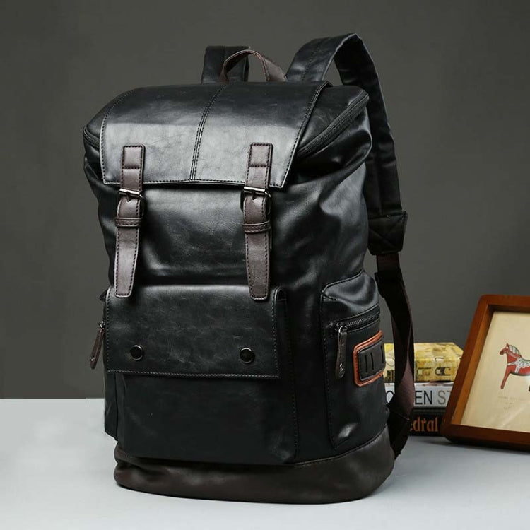 9805 Men Outdoor Casual Shoulders Bag Travel Backpack(Black)